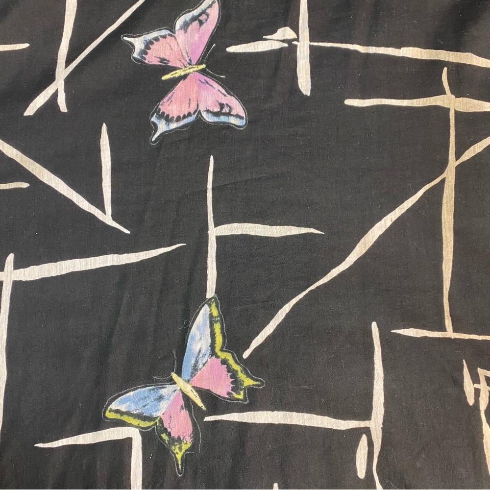 Due Per Due Vintage Butterfly Print Maxi Skirt Y2K Boho Fairycore Silk Blend 4 - Picture 6 of 12